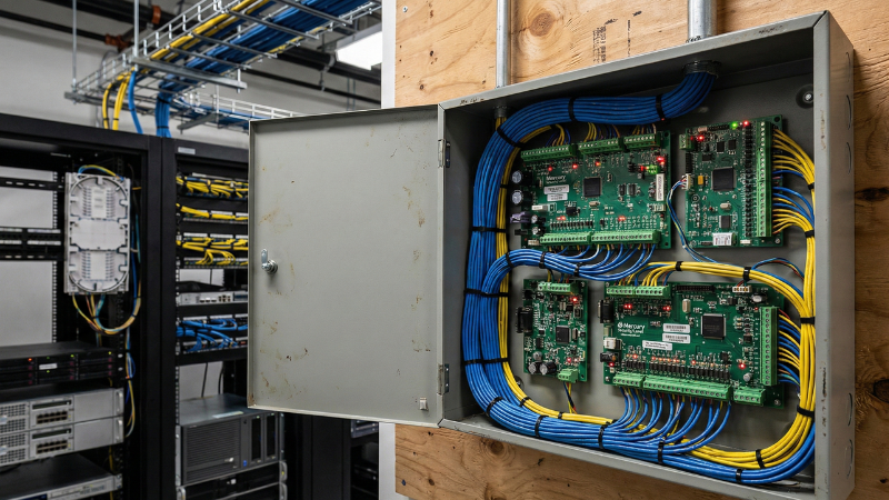 access control controller enclosure open