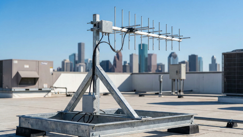 bda antenna on commercial building