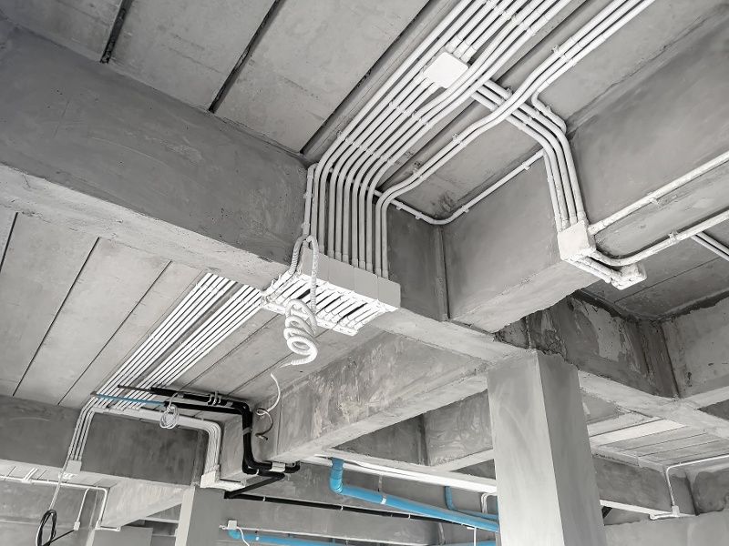 cabling conduit in parking garage