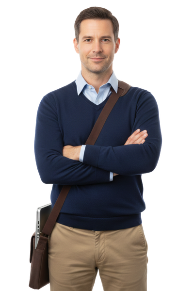 confident it professional with a reassuring expression