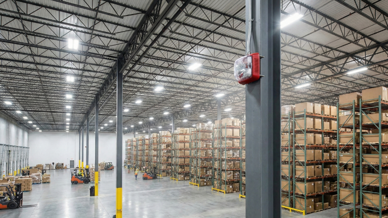 fire protected warehouse environment