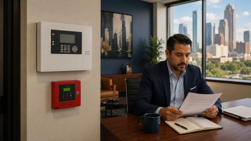 professional manager in secure houston office