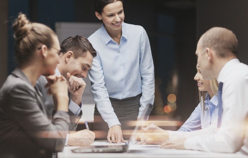 business meeting around conference table-1